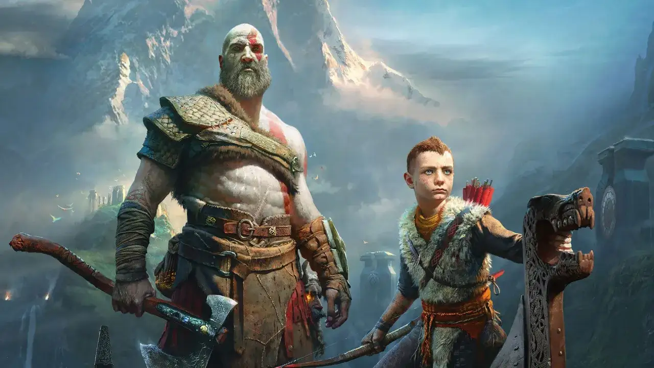 Kratos y Atreus listos para la aventura. La **duración** de God of War Ragnarök promete ser épica.