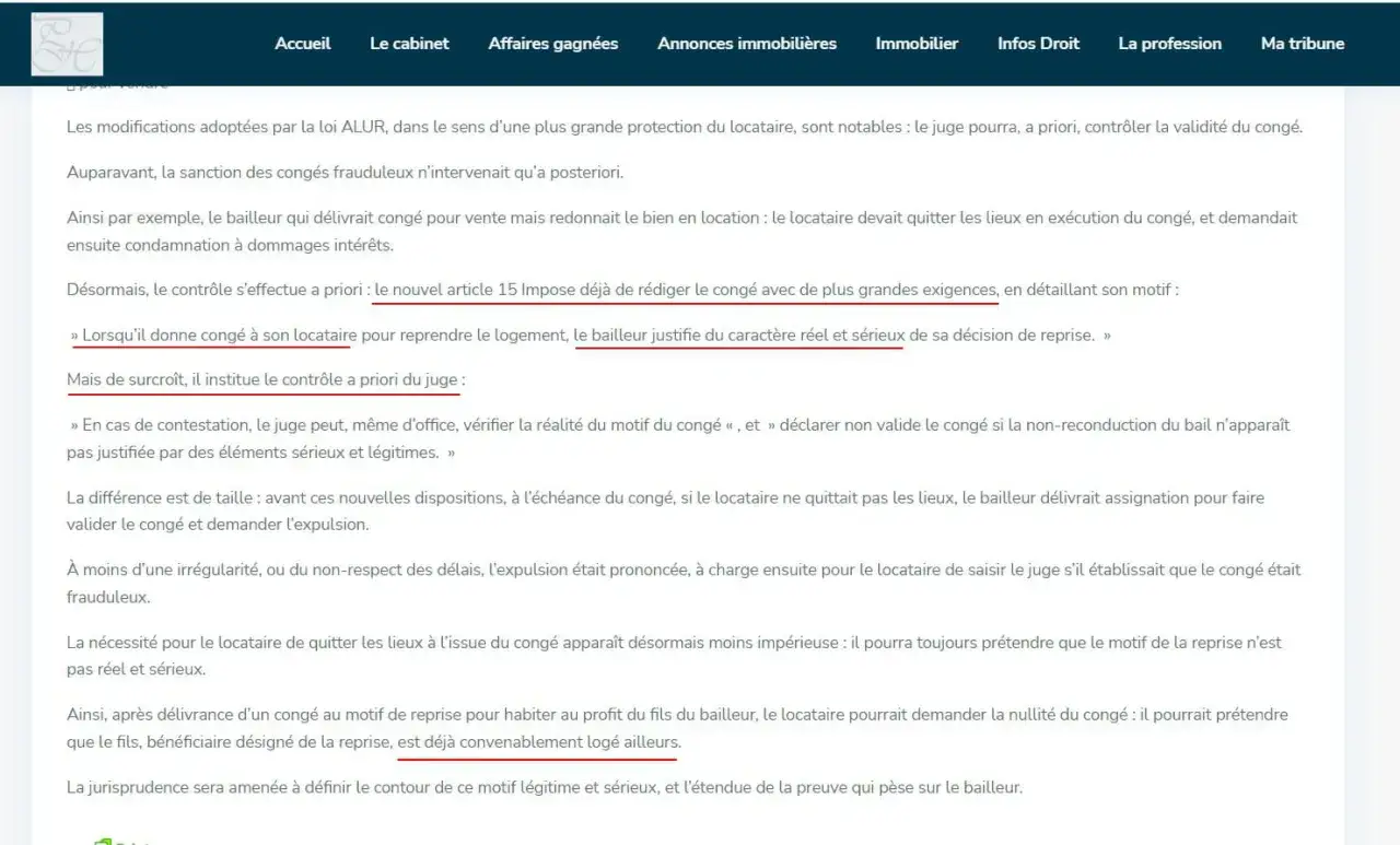 Le juge peut contrôler la validité d'un congé pour reprise. Le locataire peut contester si le motif n'est pas réel et sérieux, modifiant le délai pour contester un congé pour reprise.
