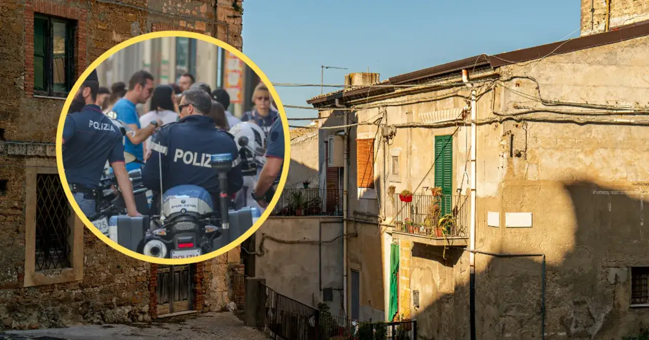 Policja w Palermo pilnuje porządku. Czy Palermo jest bezpieczne? Widok na wąskie uliczki i budynki.