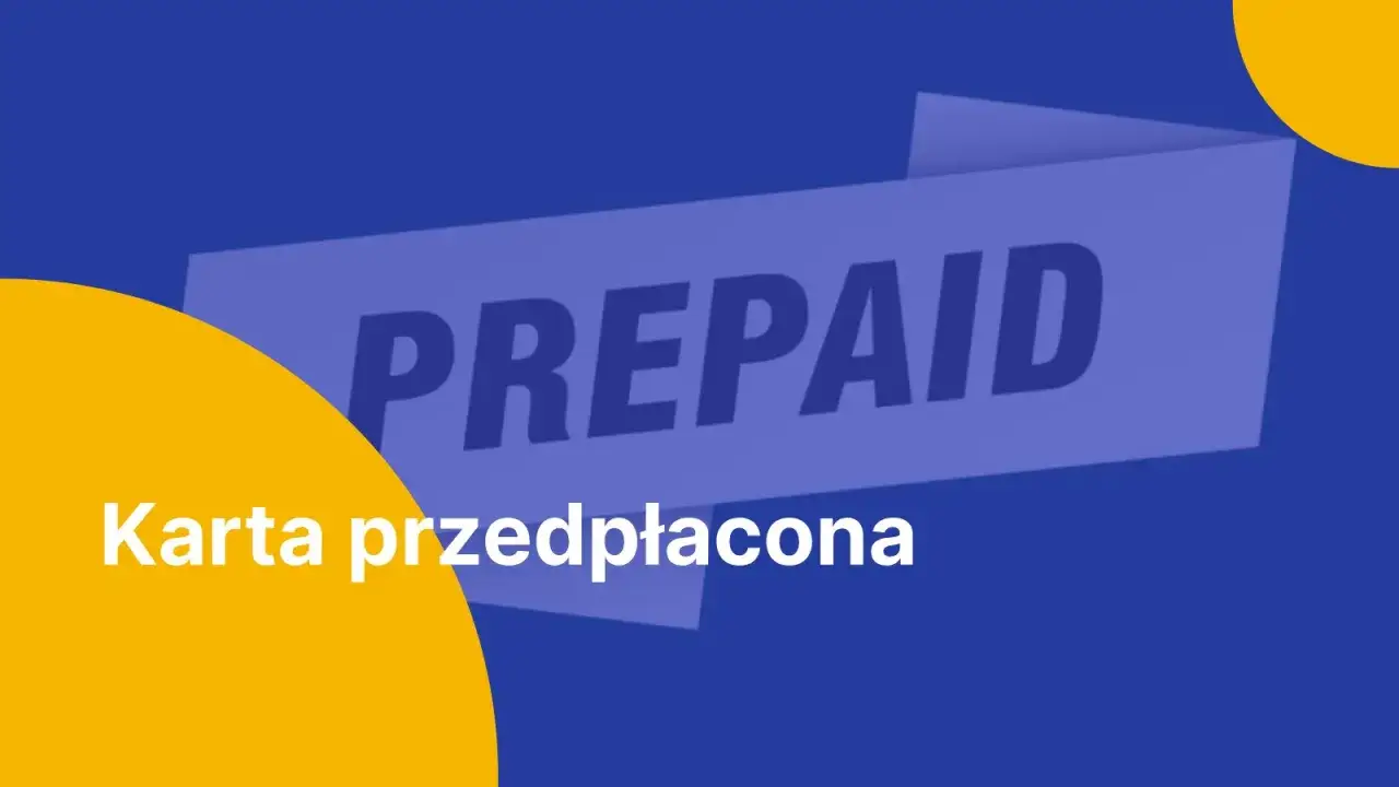 Karta przedpłacona z napisem PREPAID. Idealna do kontroli wydatków.