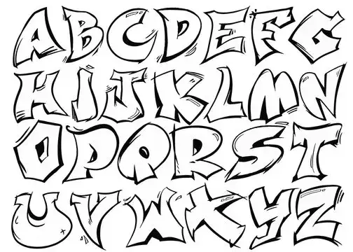 Graffiti Alphabet Stile Übersicht
