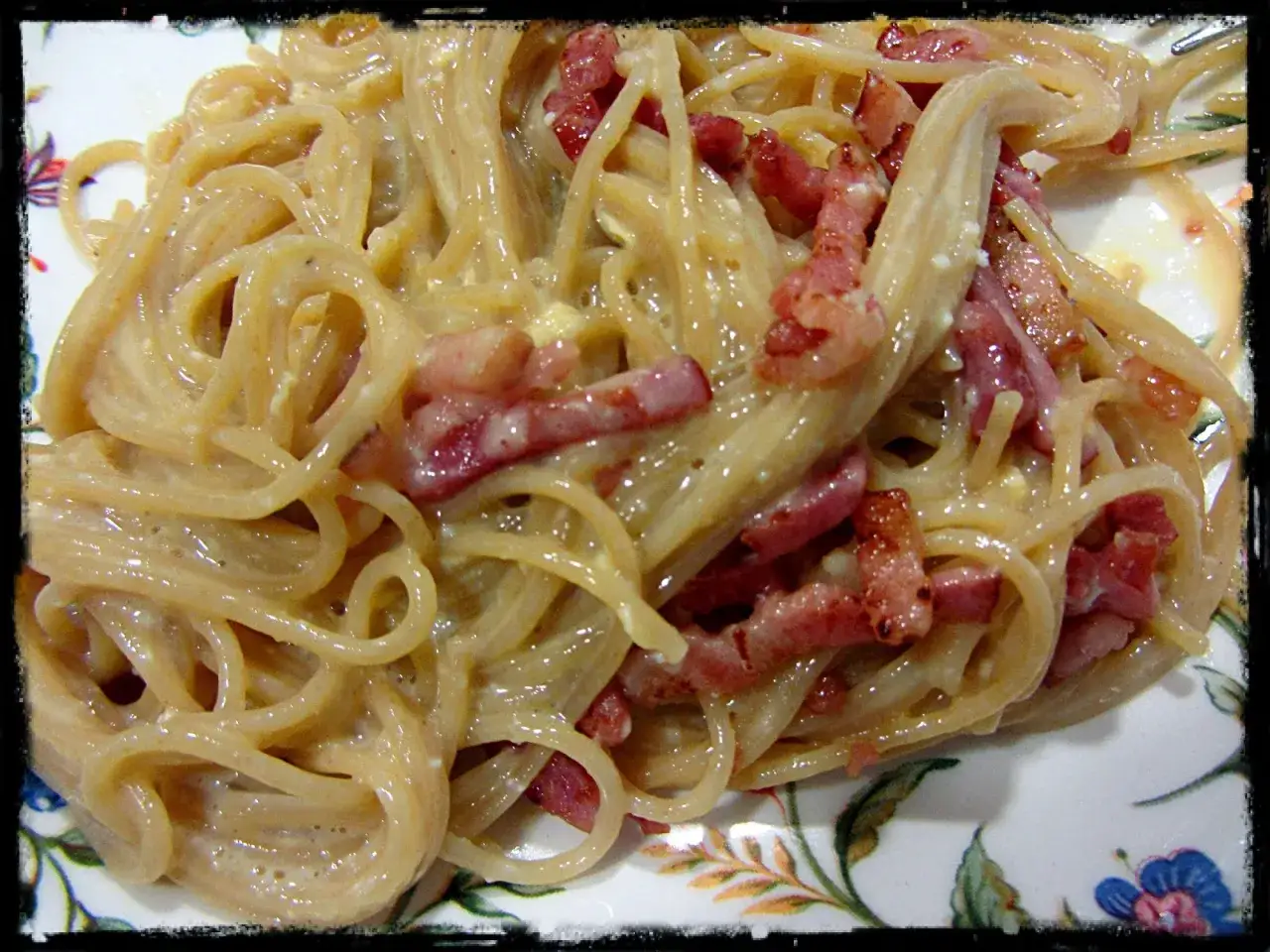 error pasta carbonara huevo revuelto