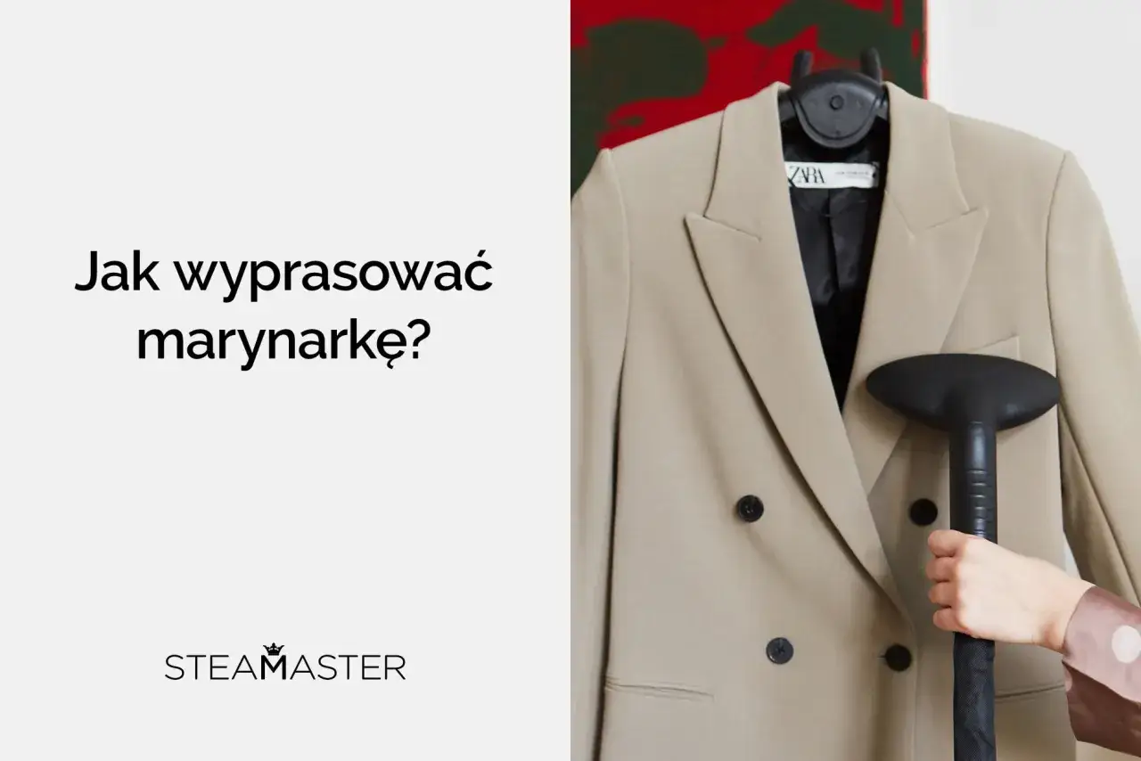 Jak wyprasować marynarkę? Para z parownicy Steamaster szybko usuwa zagniecenia z eleganckiego garnituru.
