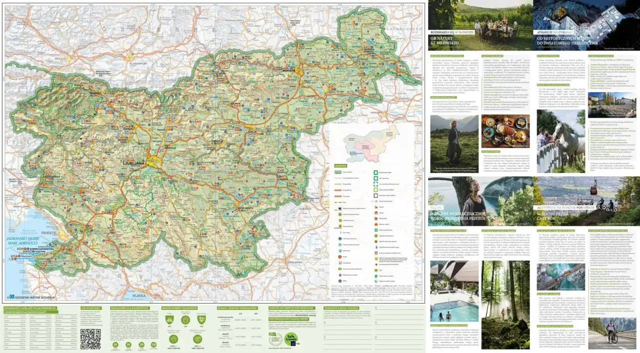 Mapa Słowenii z atrakcjami, trasami i informacjami praktycznymi. Idealna na słowenia wakacje, odkryj piękno natury i bogactwo kultury.