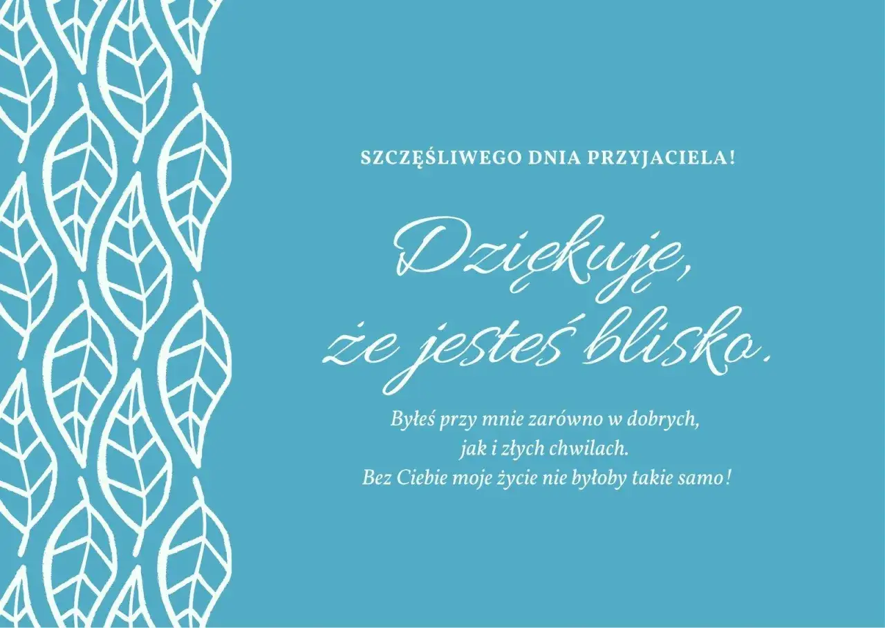 Wierszyk na dzień przyjaciela: 