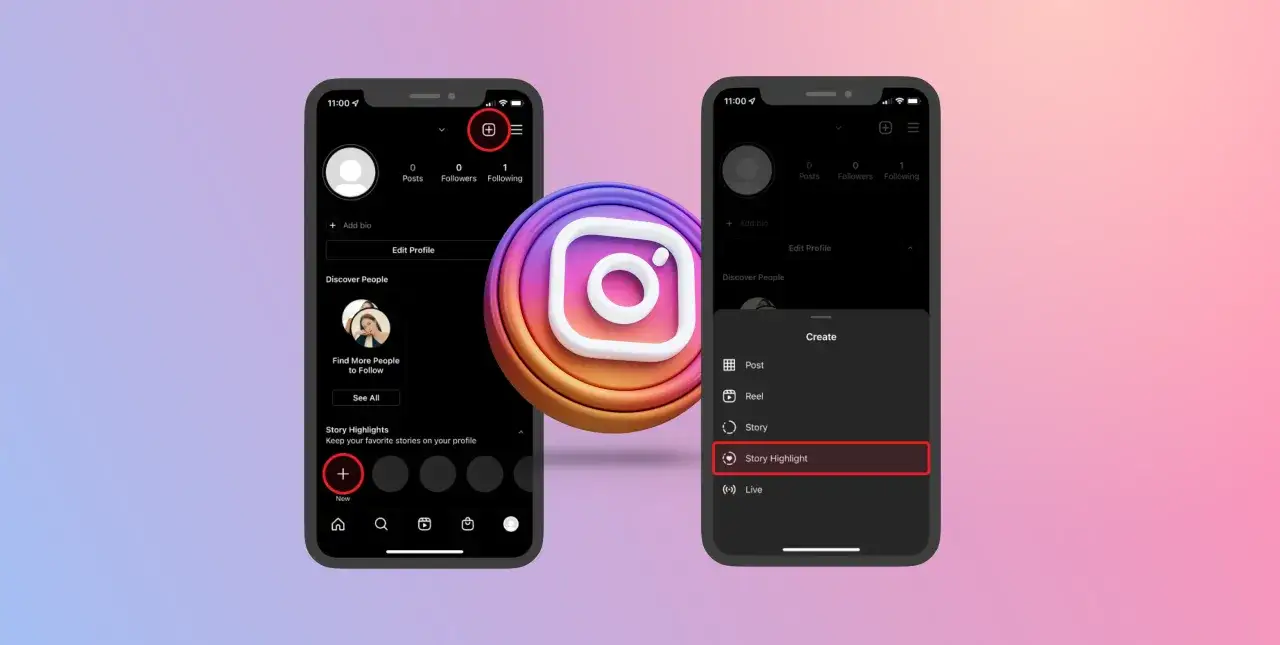 Widac jak ktos robi screenshot wyroznionej relacji na Instagramie, wybierajac opcje 