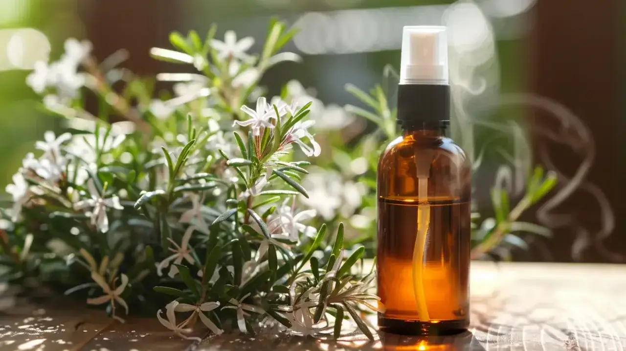 Naturalny spray z rozmarynu, który może być jednym z domowych sposobów na komary.