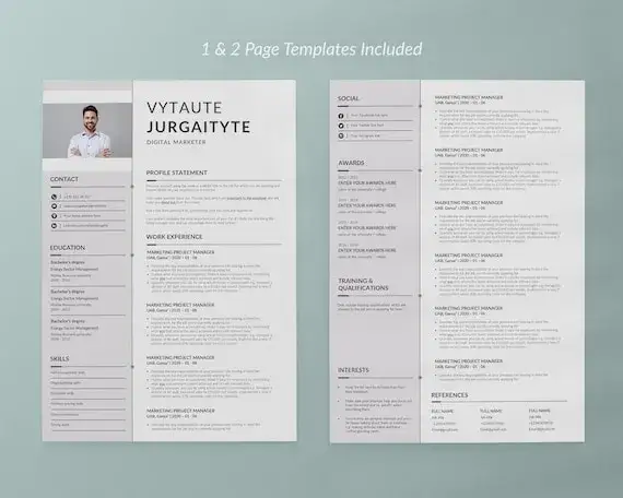 przykładowe dwustronicowe CV profesjonalne