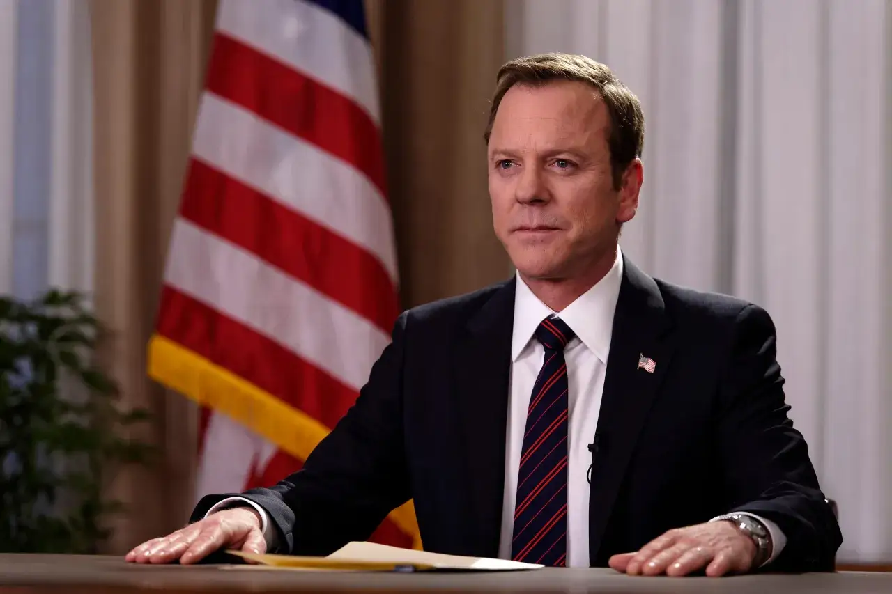 Kiefer Sutherland jako prezydent Tom Kirkman w serialu 