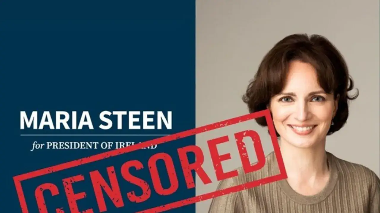 Maria Steen, kandidat till president i Irland, med ett