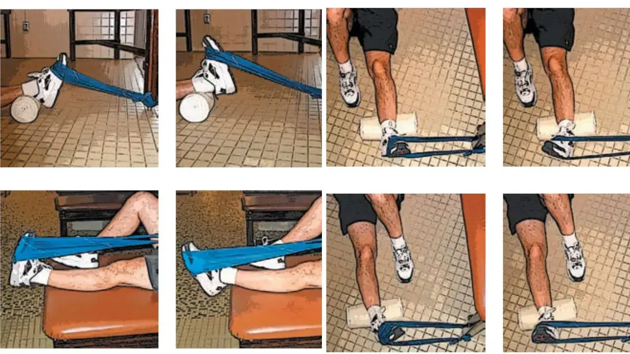 Ćwiczenia z gumą na skręcenie kostki 2 stopnia: wzmacnianie i rehabilitacja.