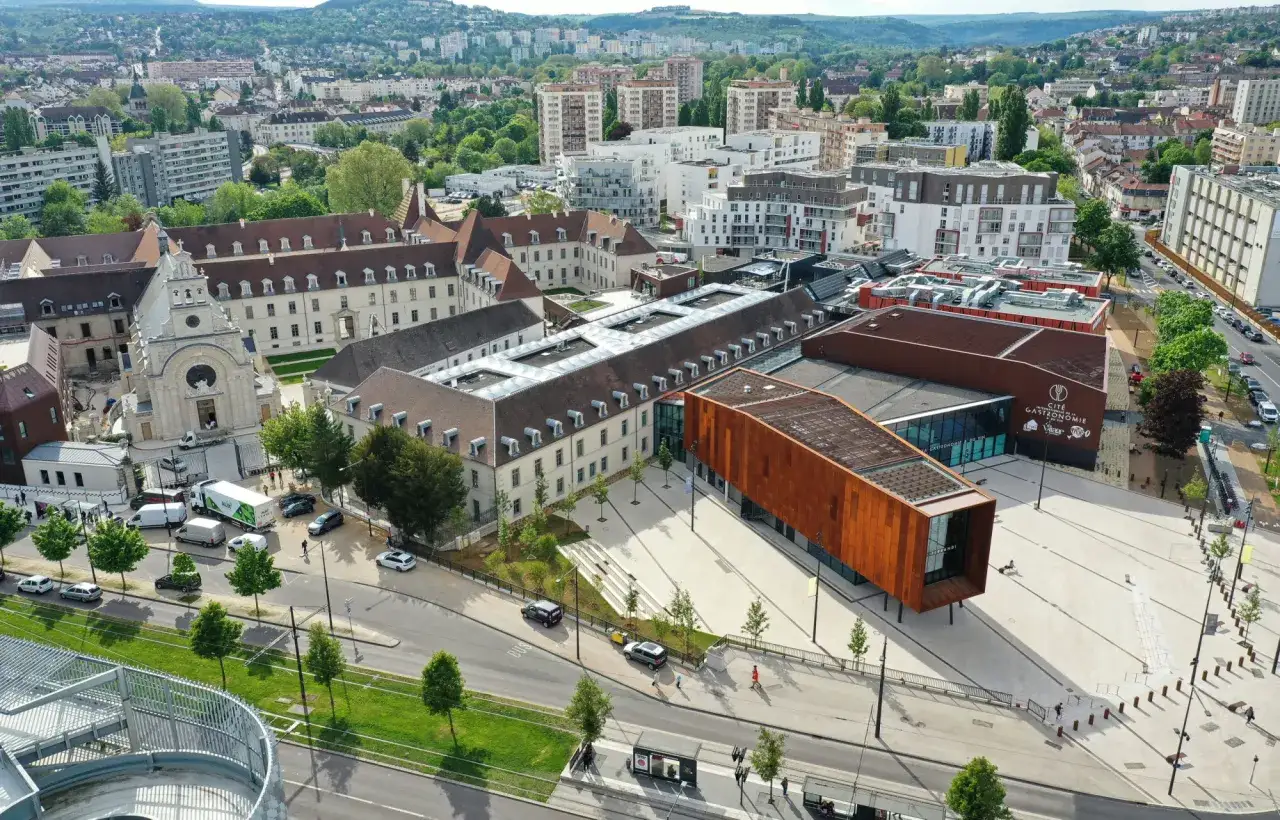 Vue aérienne Cité de la Gastronomie Dijon architecture