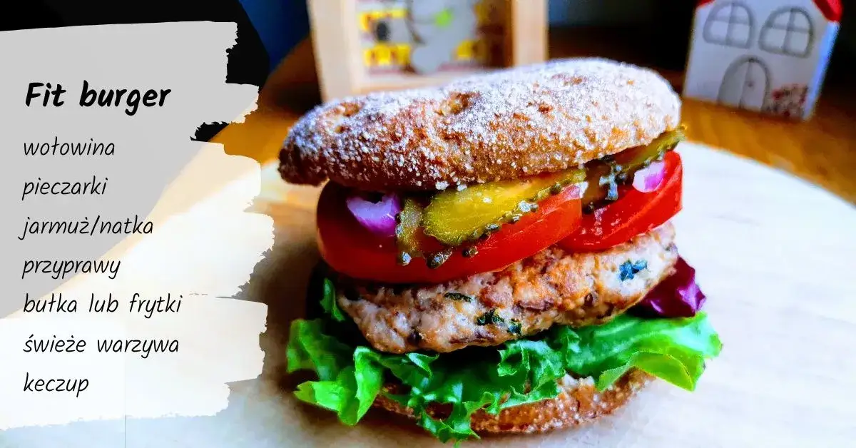 domowy burger fit
