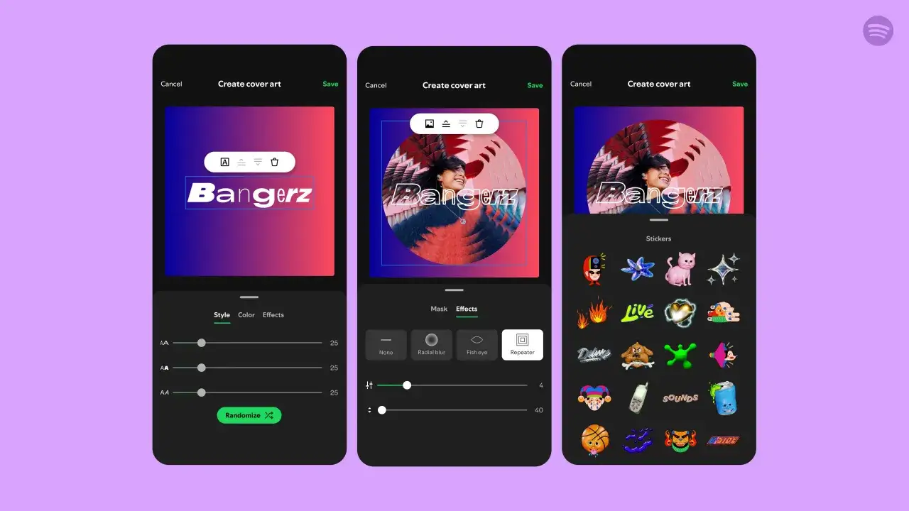 Learn how to promote a Spotify playlist by creating eye-catching cover art with text, images, and fun stickers.