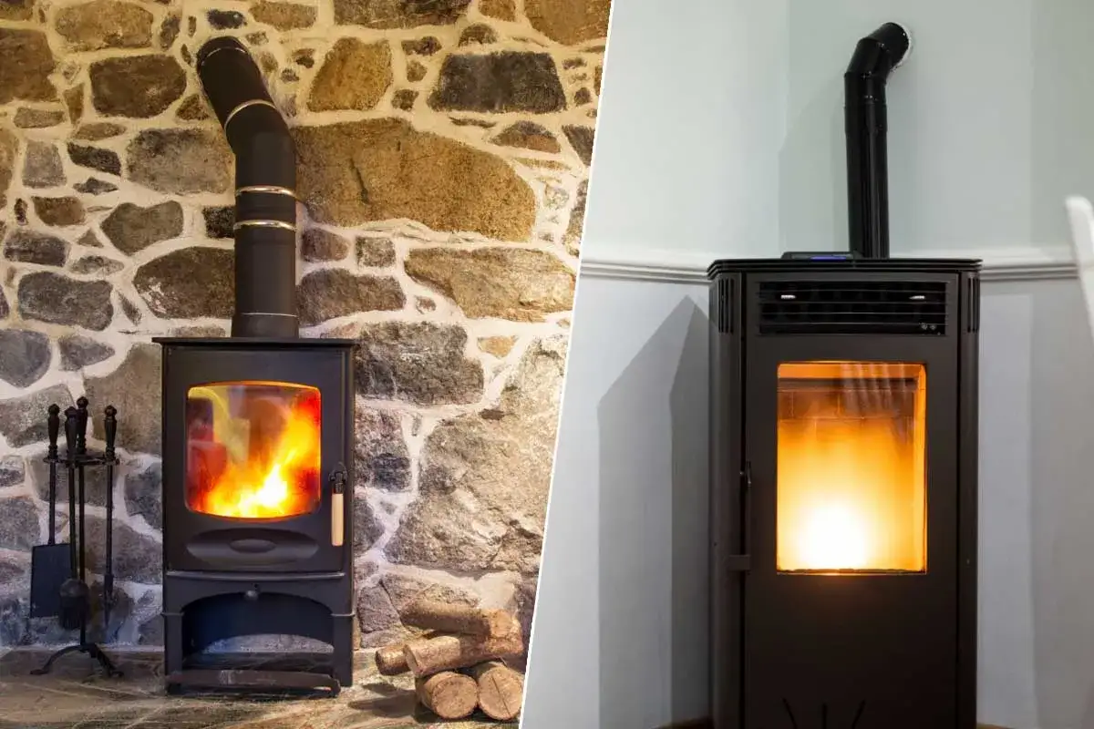 Poêle à bois moderne et ancien, idéaux pour installer un poêle à bois dans une maison sans conduit. Chaleur et ambiance garanties.