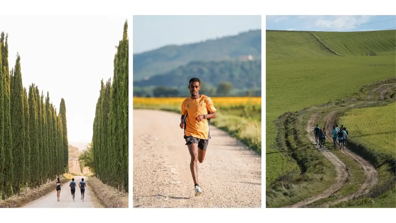 Corridori in diversi paesaggi, ideali per capire a che ora andare a correre.