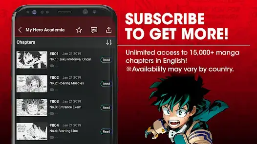 MANGA Plus App Screenshot Deutsch