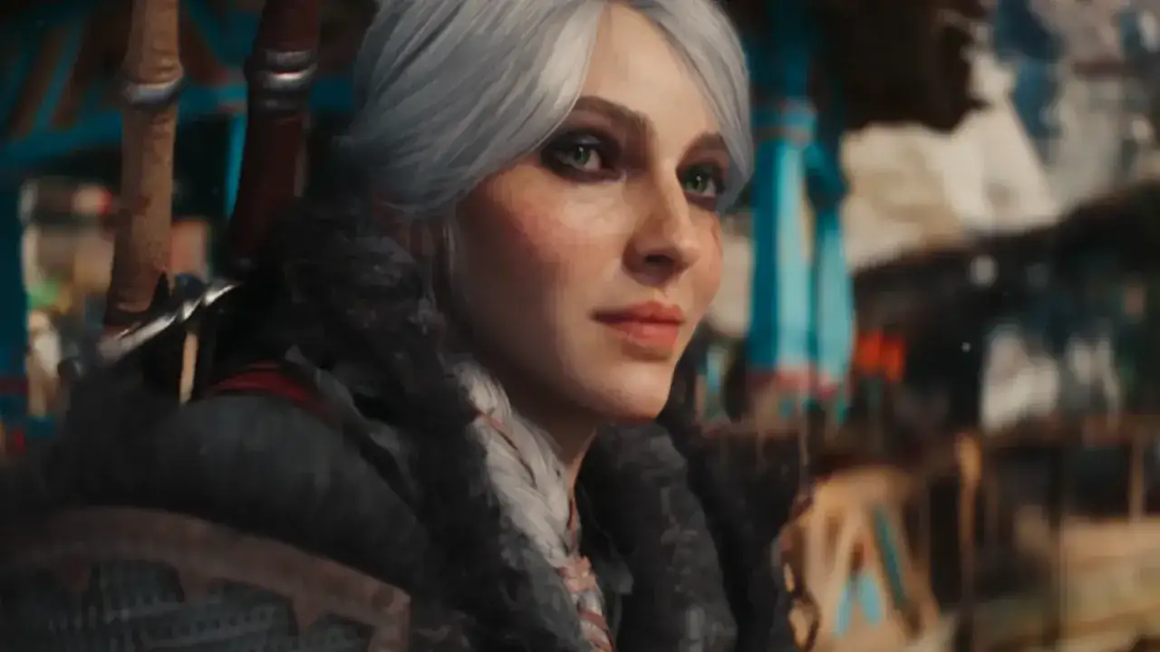 Ciri, con su icónico cabello plateado y mirada penetrante, lista para la aventura en The Witcher 4.