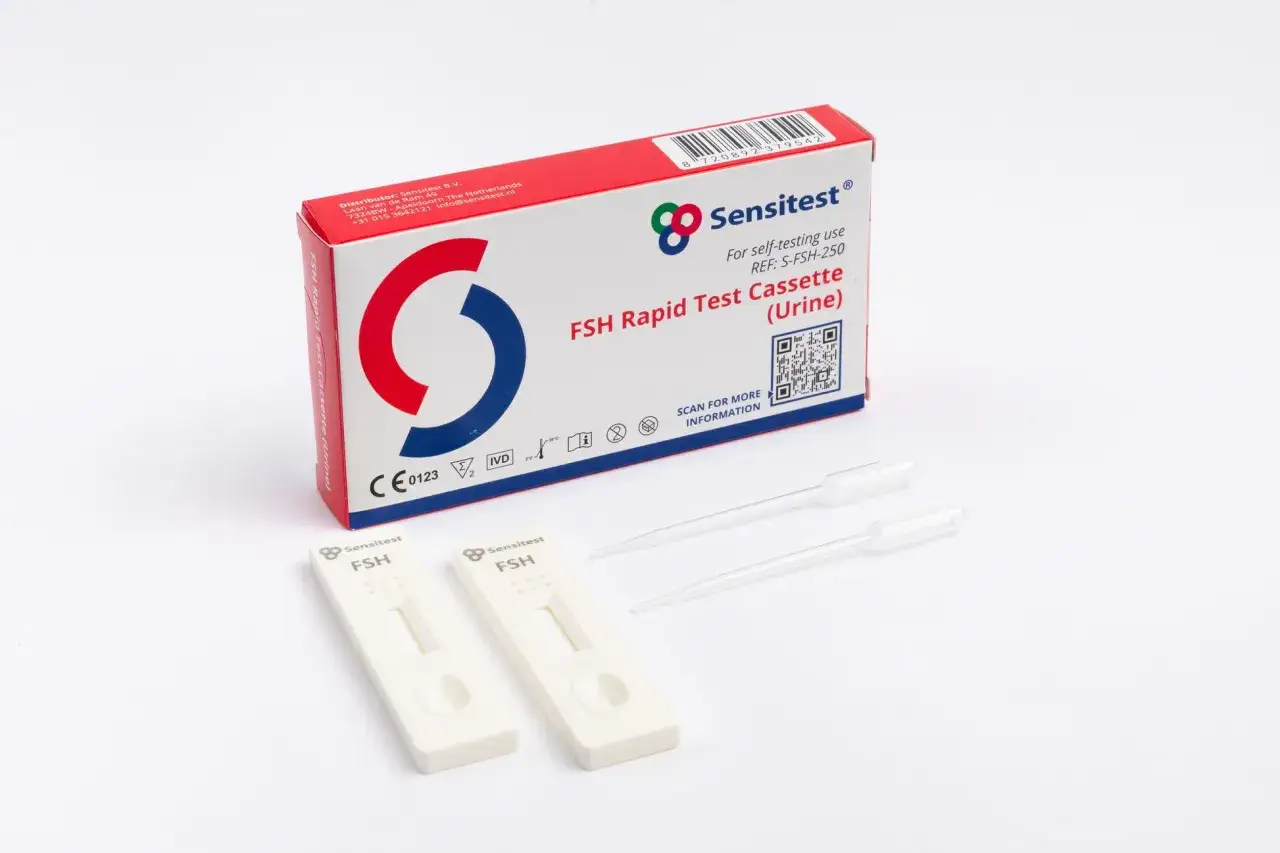 Sensitest FSH Rapid Test Cassette (Urine) voor zelfdiagnose. Een handige menopauze test.