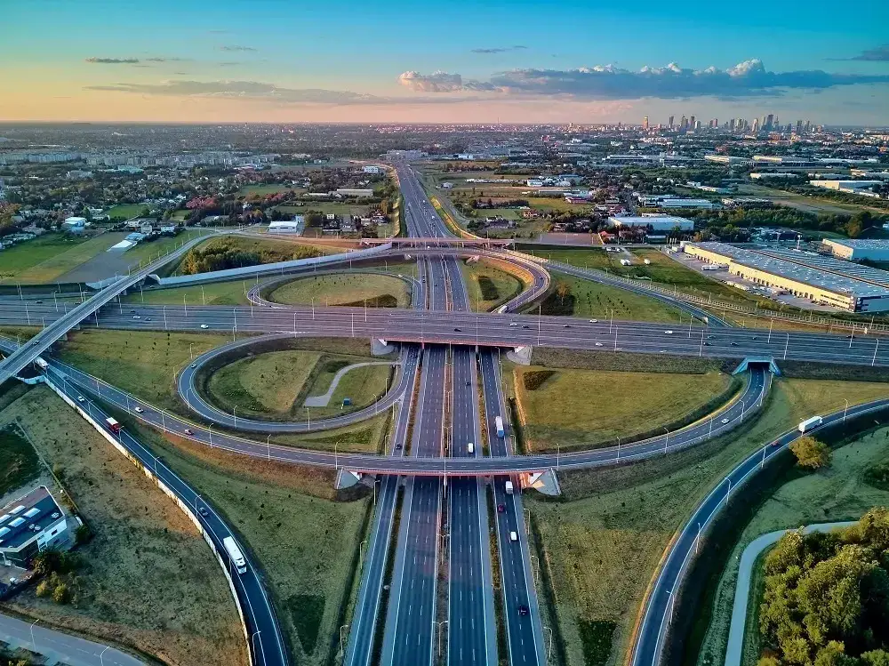Nowoczesna autostrada w Polsce