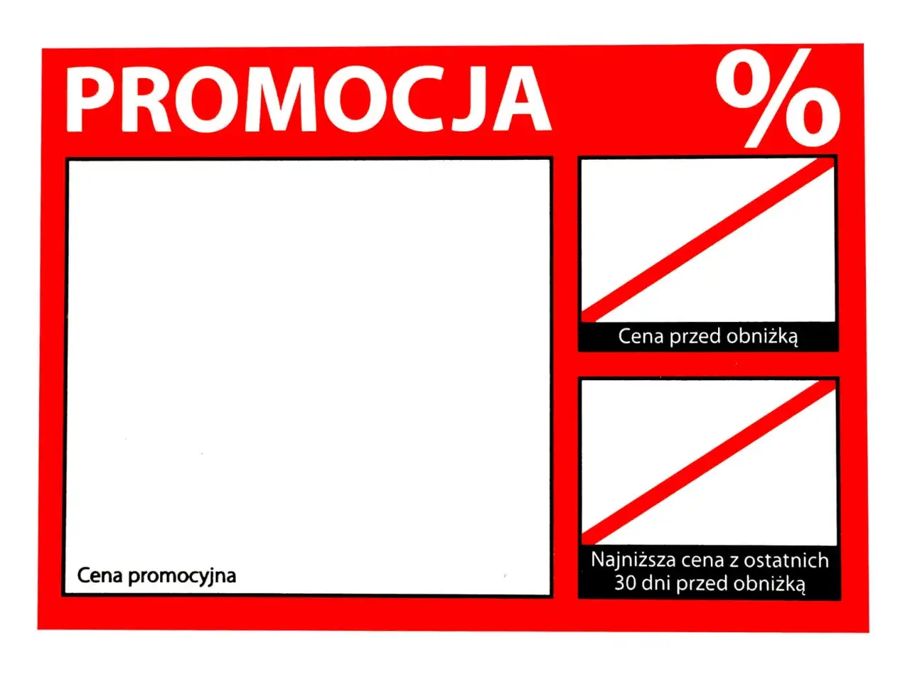 Etykieta cenowa Makro netto brutto