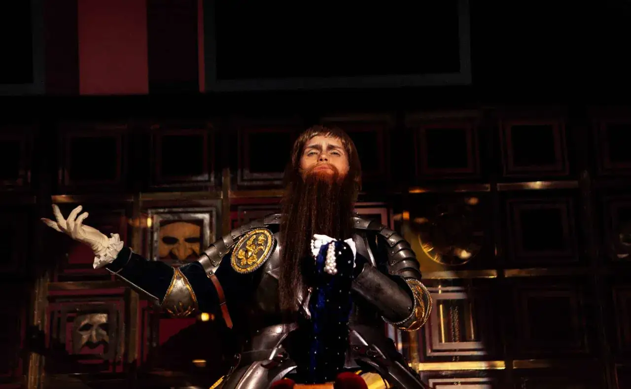 En sk&aring;despelare som Gustav Vasa i musikalen 