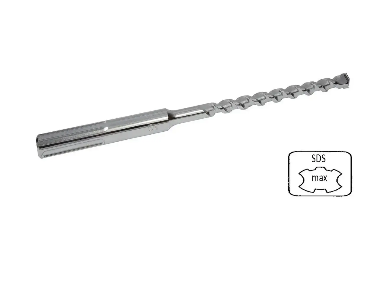 Broca SDS Max para martillo percutor, ideal para trabajos pesados.