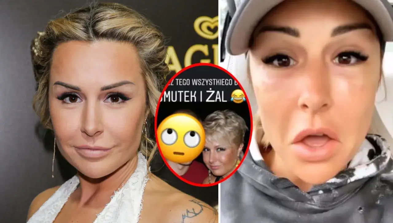 Blanka Lipińska w różnych odsłonach. Czy zastanawiasz się, ile lat ma Blanka Lipińska? Na zdjęciu widać jej twarz, a także fragment z innymi osobami i tekstem.