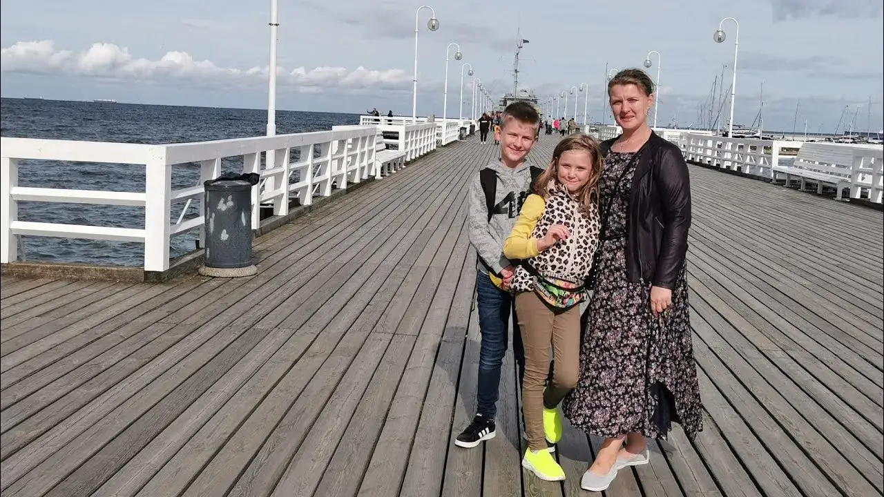 Sopot molo z dziećmi