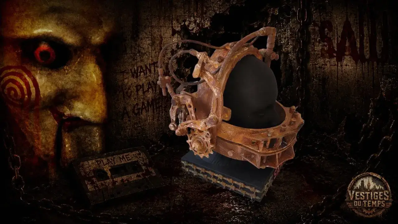 Maschera raccapricciante di Billy la **jigsaw saw** con nastro 