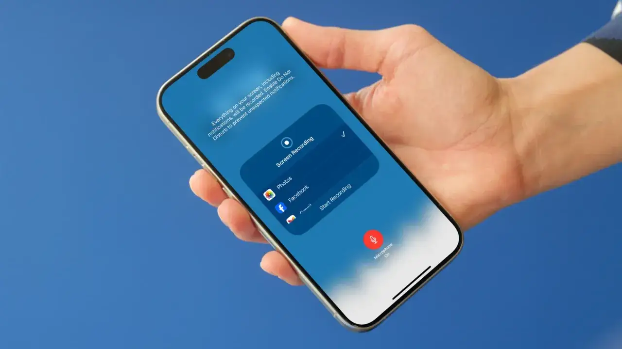 Nagrywanie ekranu iPhone'a. Wybierz 