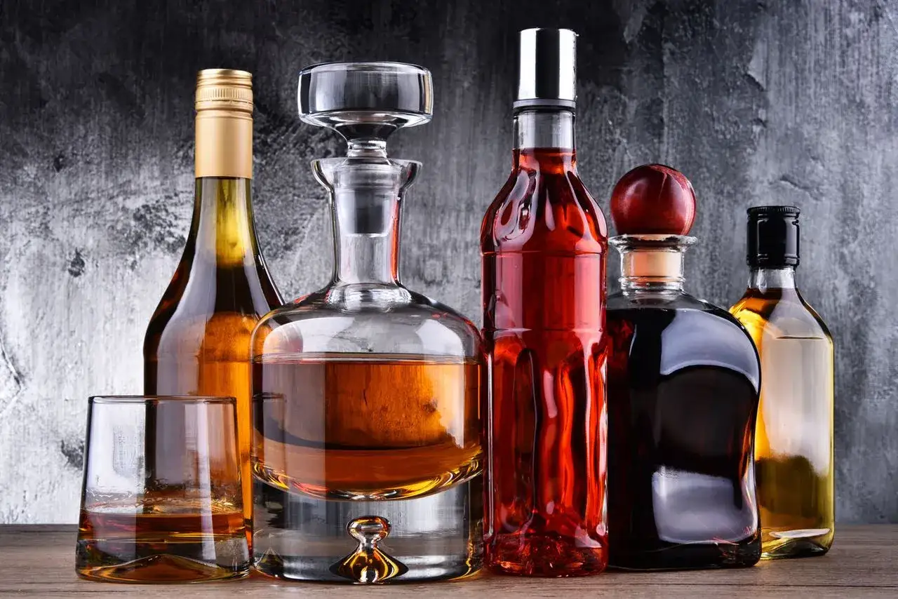 Rodzaje alkoholi wpływ na cukier grafika