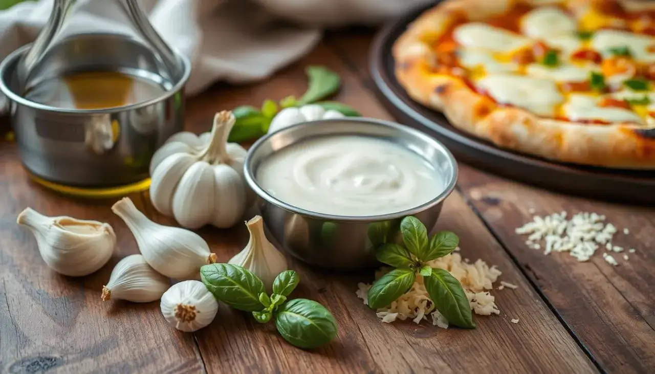 Sos czosnkowy do pizzy składniki jogurt majonez
