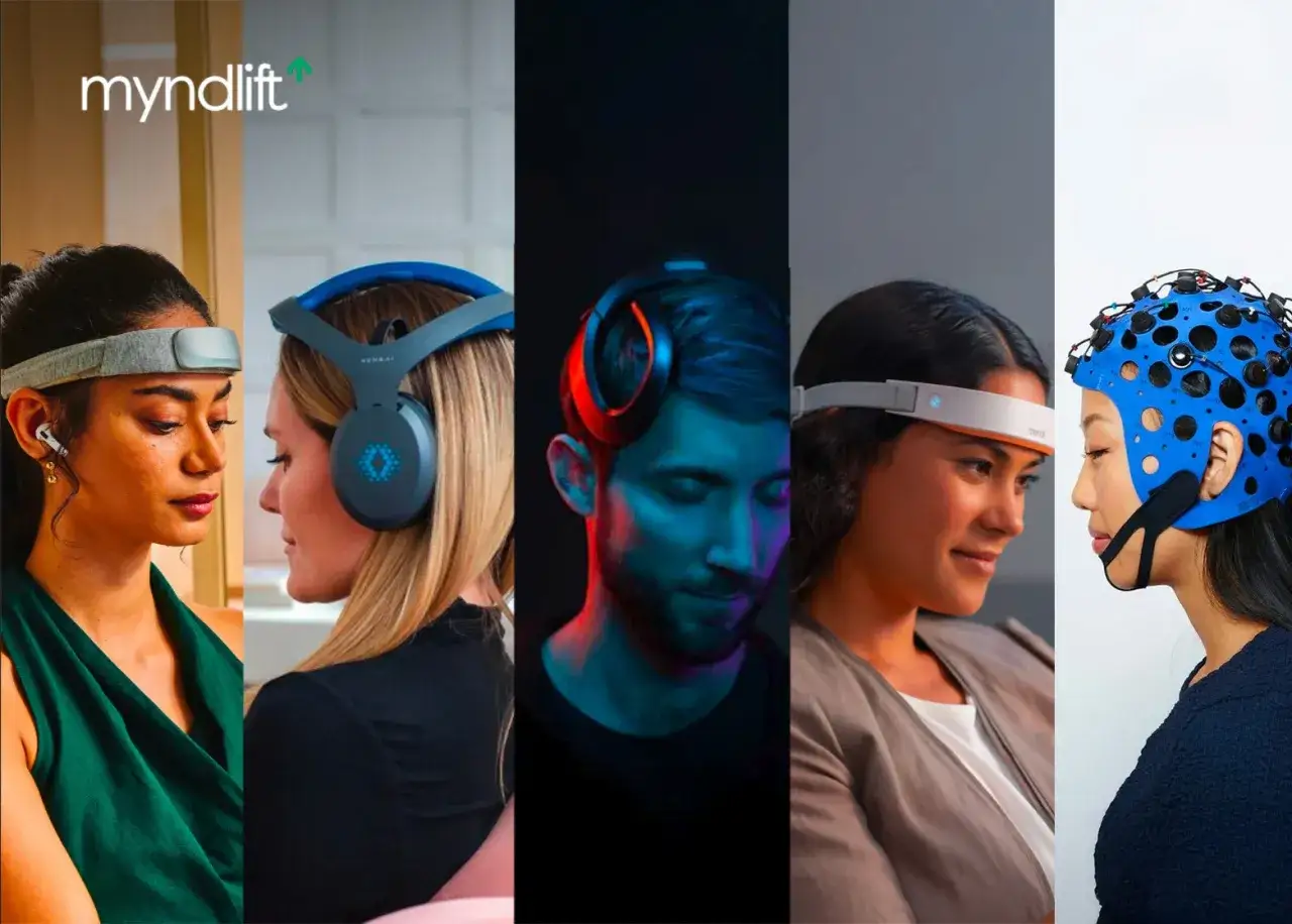 Różne urządzenia do neurofeedbacku, pokazujące, co to jest neurofeedback i jak działa.