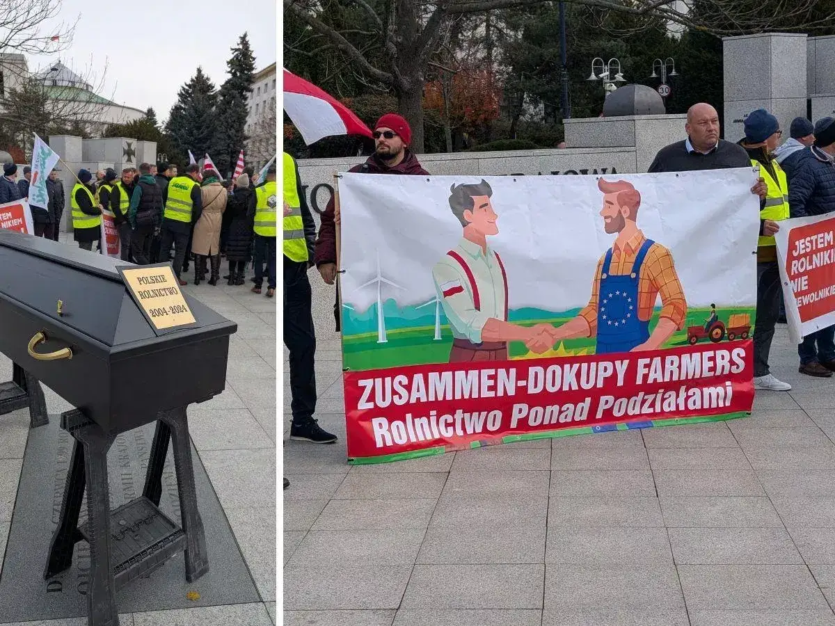 Czarna trumna z napisem