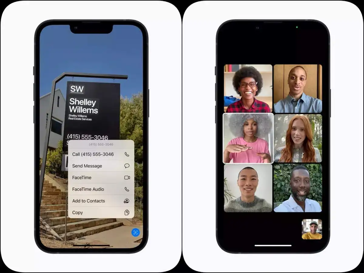 Nowe funkcje w iOS 15: szybkie połączenie FaceTime i łatwe zarządzanie kontaktami.