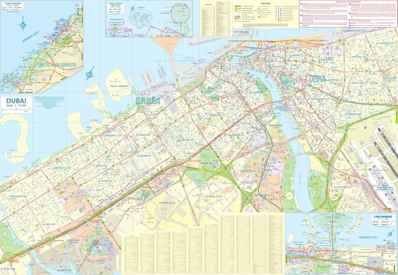 Mapa pokazuje, że Dubaj to miasto, a nie państwo, w obrębie Zjednoczonych Emiratów Arabskich.