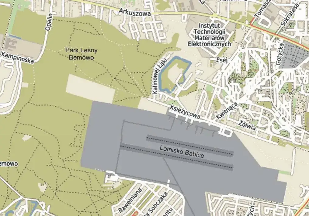 Mapa osiedli Chrzanów Bemowo Lotnisko Babice