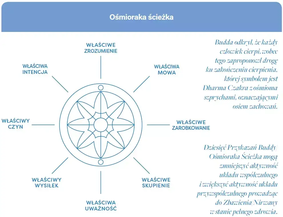 buddyjska ośmioraka ścieżka infografika