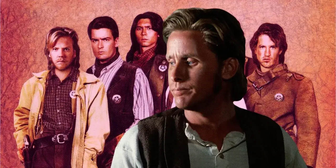Rollistan i Young Guns: Kiefer Sutherland, Charlie Sheen, Lou Diamond Phillips, Emilio Estevez och Casey Siemaszko som unga revolvermän.