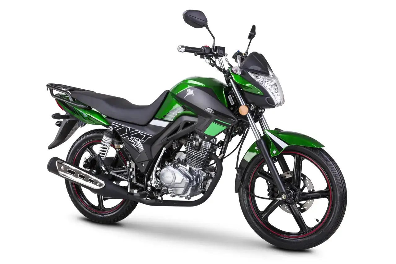 Zielony motocykl ZXT 125. Zastanawiasz się, ile kosztuje prawo jazdy AM? Ten model to świetny wybór na początek.