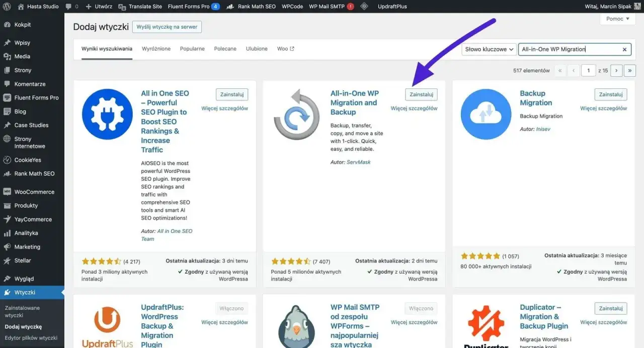 Szukasz sposobu, jak przenieść stronę WordPress na inny serwer? Wtyczka