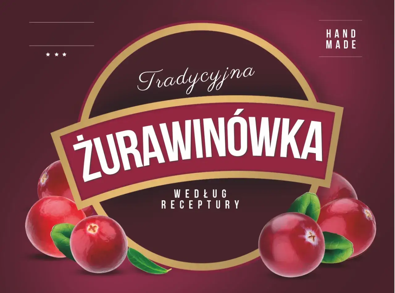 różne soki żurawinowe etykiety