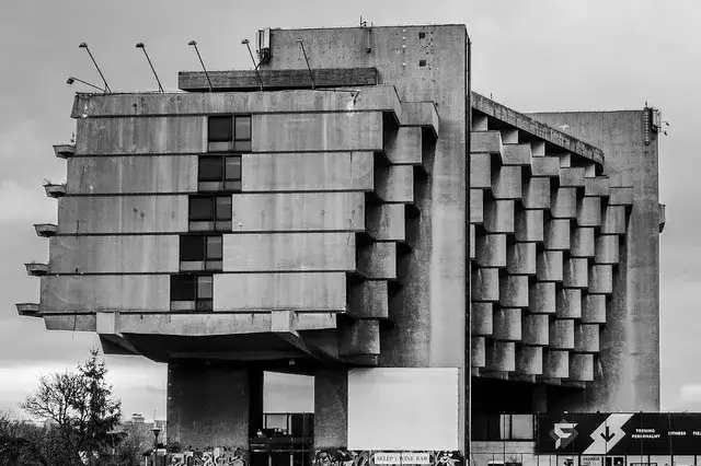 Hotel Forum Krak&oacute;w lata 90 czarno-białe