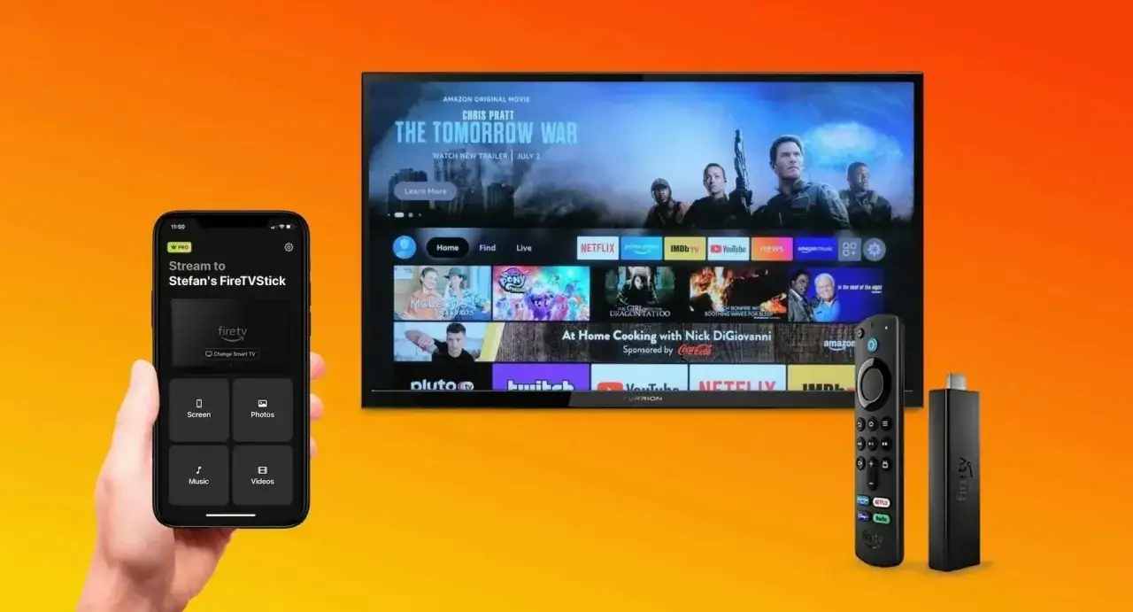 Handy mit Fire TV Stick verbinden: Smartphone-App steuert den Fernseher.