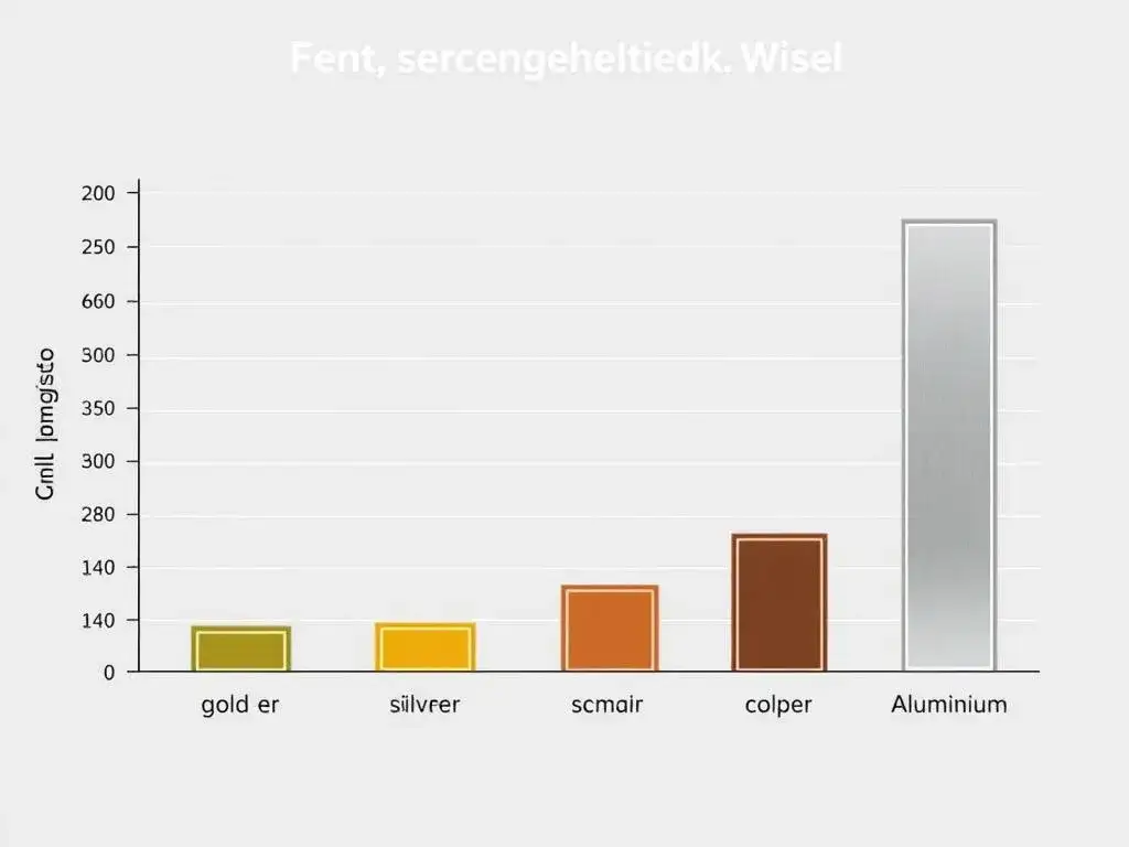 Przewodnictwo elektryczne metali porównanie srebro miedź złoto