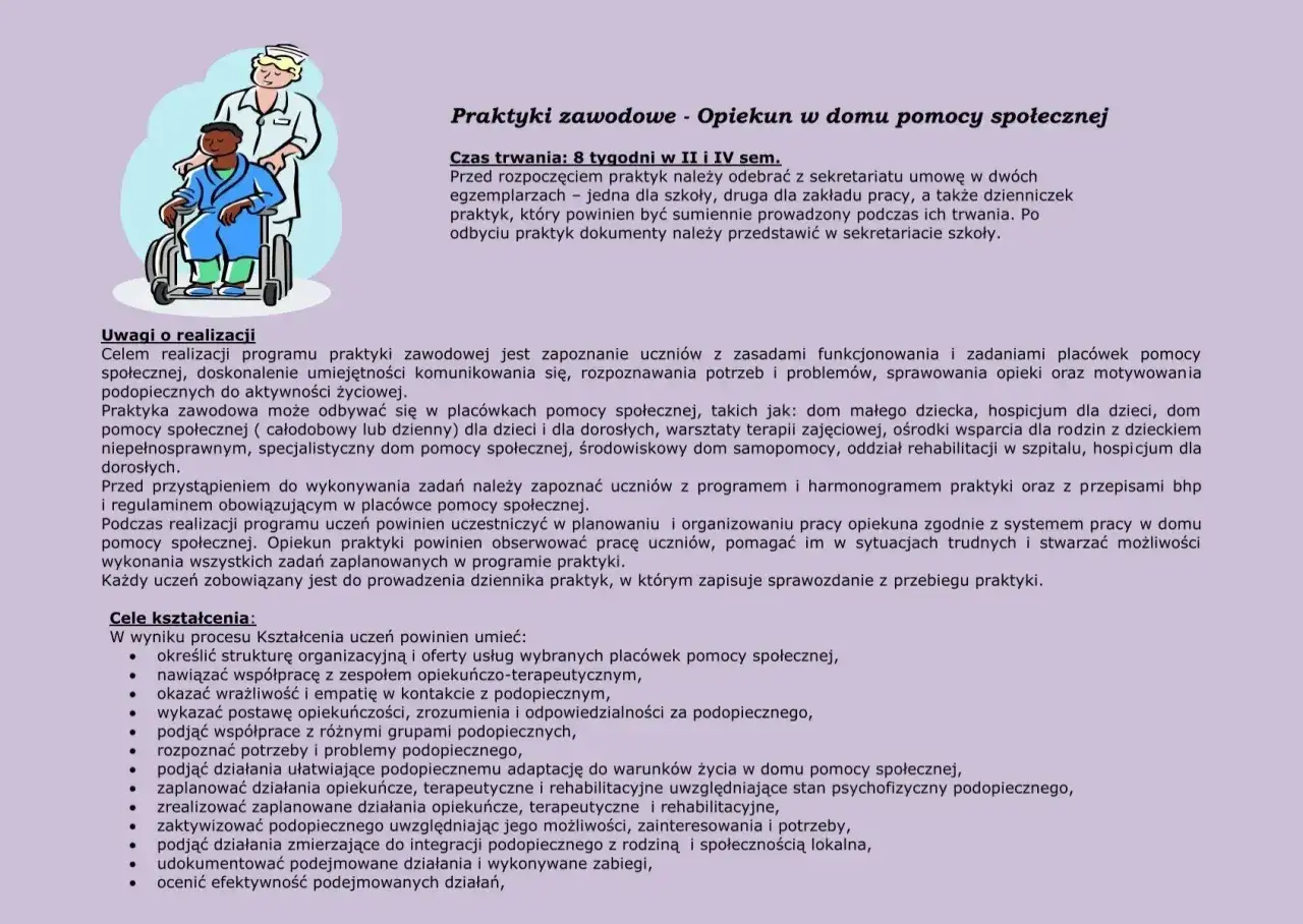 Opiekun medyczny kurs: rysunek przedstawia opiekunkę pomagającą osobie na wózku inwalidzkim.