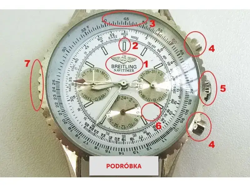 zegarek oryginalny vs podróbka detale