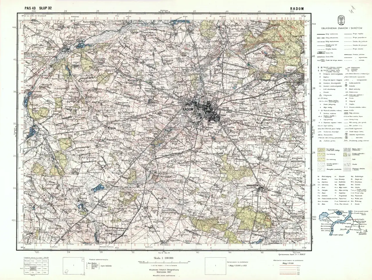 Mapa kościołów Radom