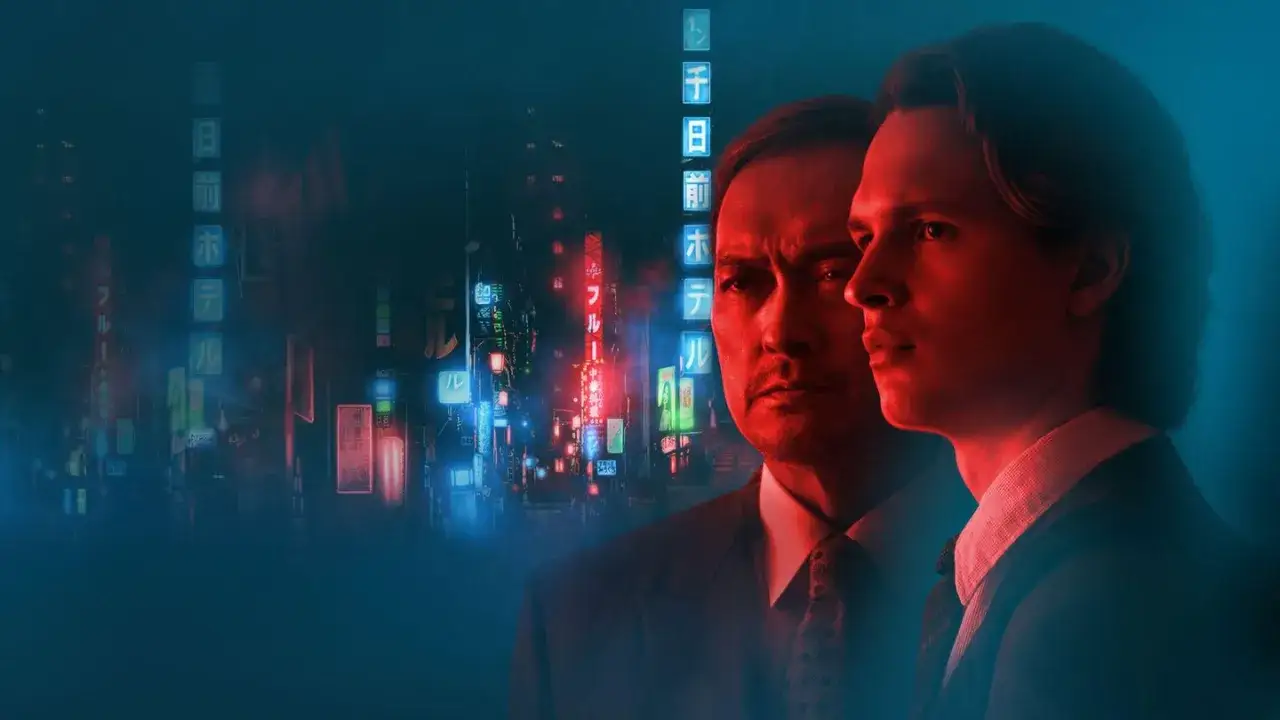 Dwóch mężczyzn na tle neonowego Tokio. Czy wiesz, ile odcinków ma Tokyo Vice?